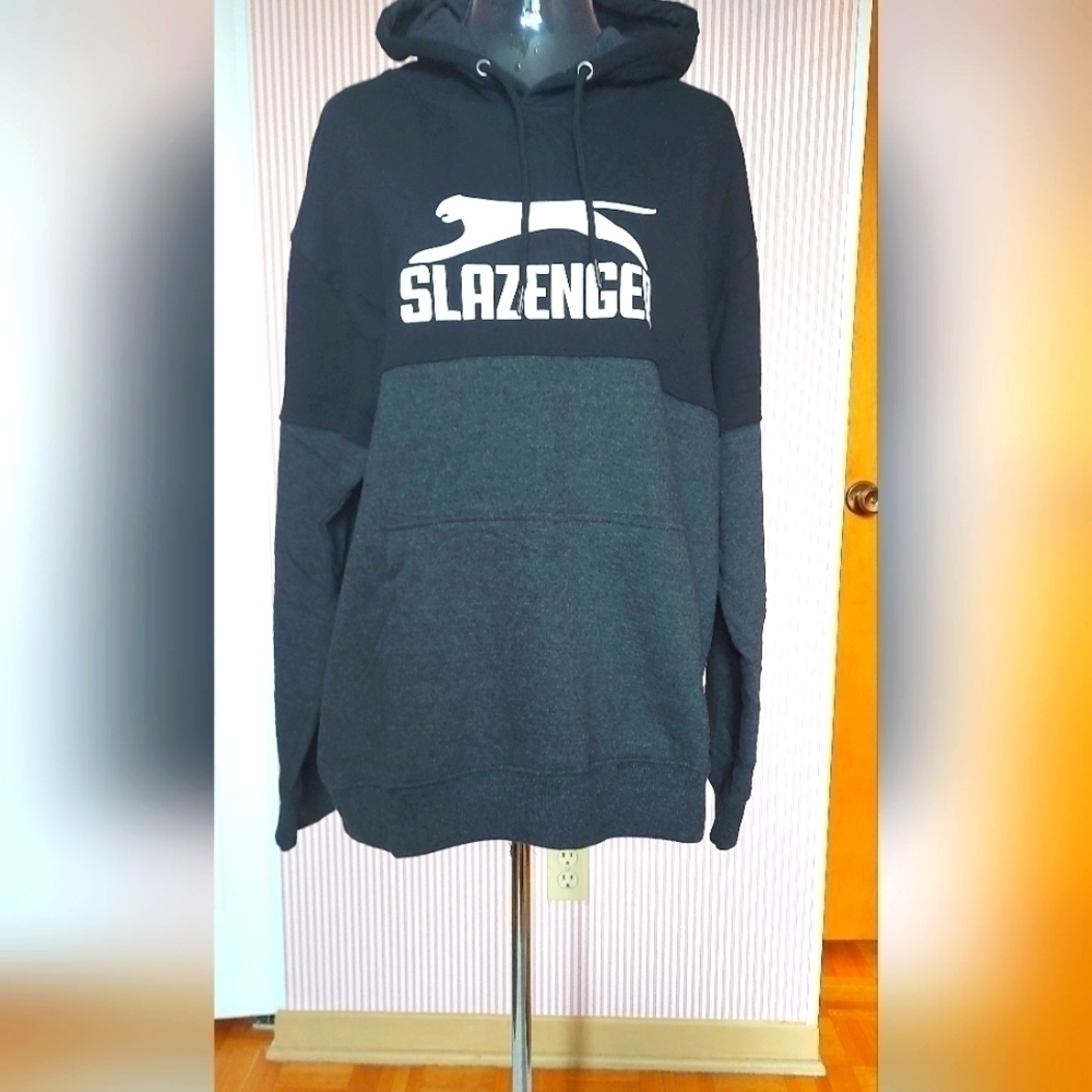 Classic Sportswear Slazenger XL Hoodie Colorblock Pullover Sweatshirt Comfy